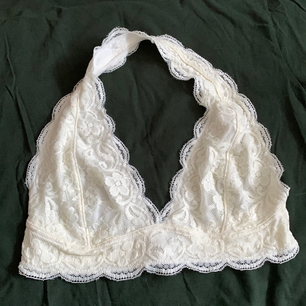 Cream lace bralette
